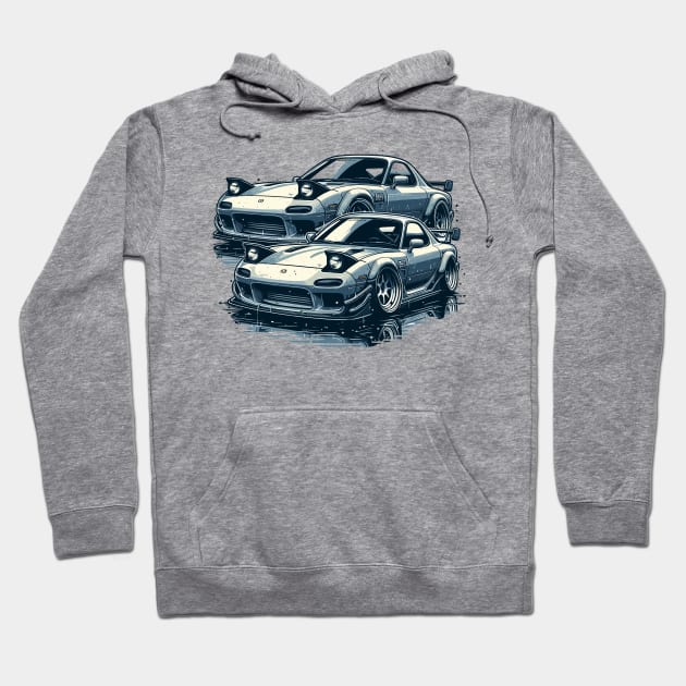 Mazda RX7 Hoodie by Vehicles-Art